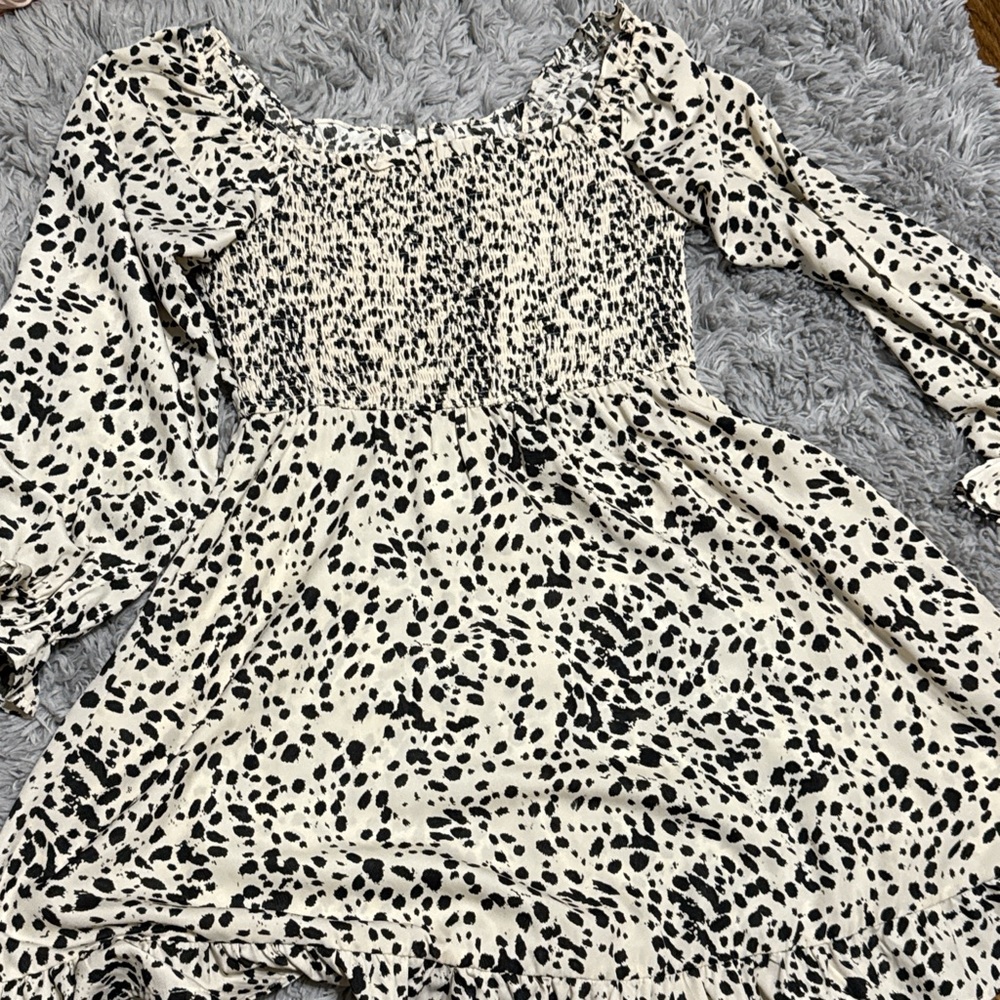 Black and White Spotted Dress